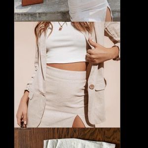 Princess Polly oatmeal blazer